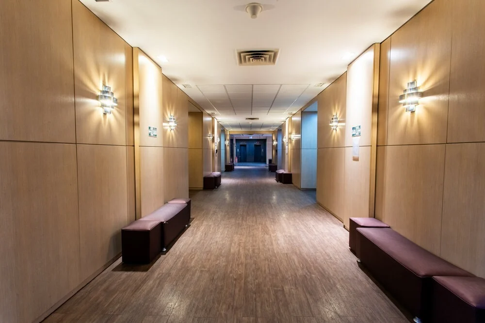 Corredor de acesso às salas de eventos